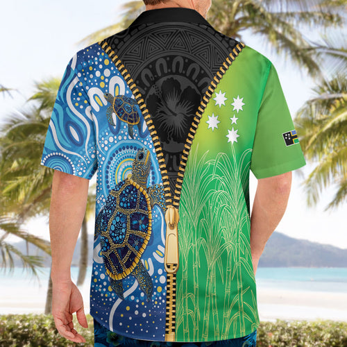 Australian South Sea Islanders National Recognition Day Hawaiian Shirt Aussie Sugar Cane Turtle Aboriginal Style