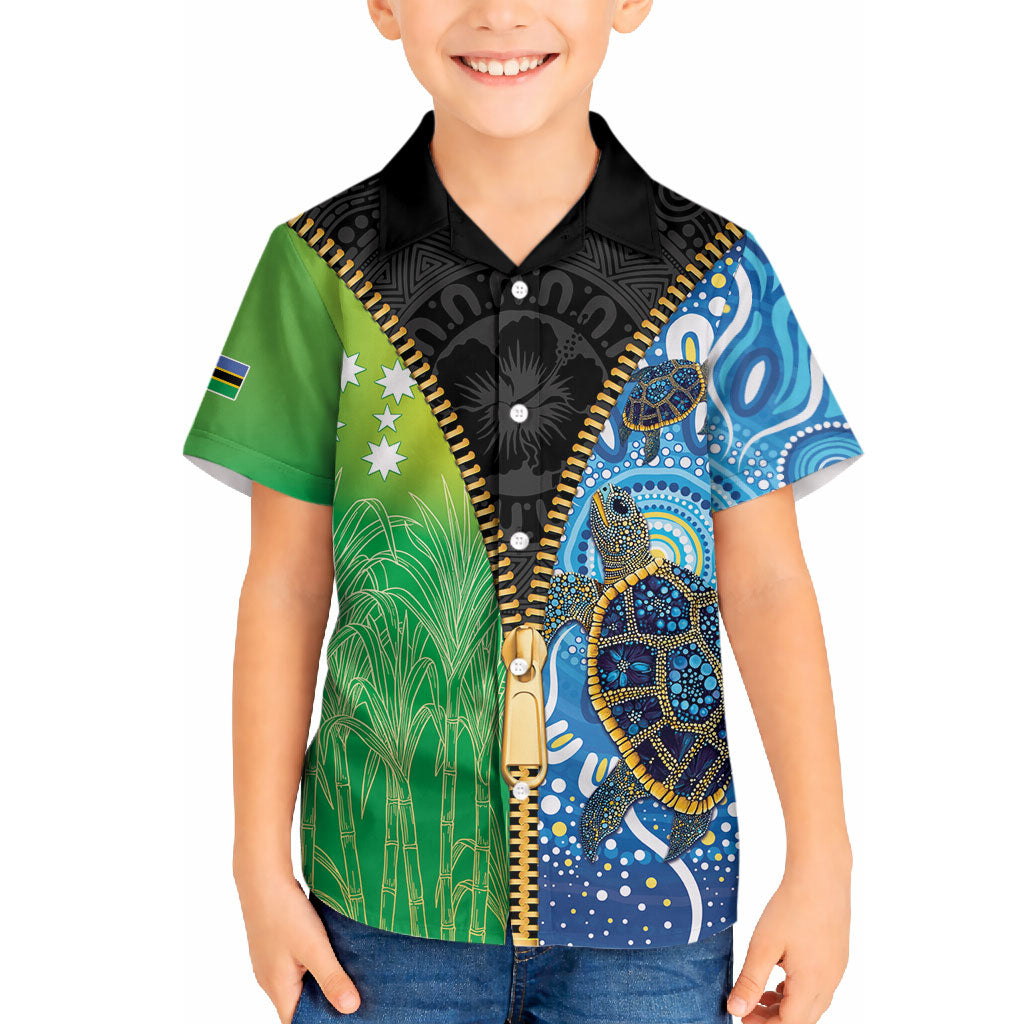 Australian South Sea Islanders National Recognition Day Hawaiian Shirt Aussie Sugar Cane Turtle Aboriginal Style