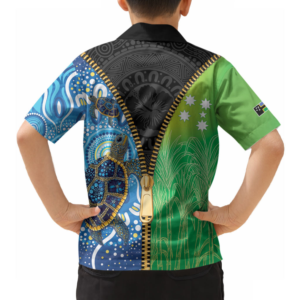 Australian South Sea Islanders National Recognition Day Hawaiian Shirt Aussie Sugar Cane Turtle Aboriginal Style