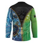 Australian South Sea Islanders National Recognition Day Hockey Jersey Aussie Sugar Cane Turtle Aboriginal Style