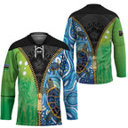 Australian South Sea Islanders National Recognition Day Hockey Jersey Aussie Sugar Cane Turtle Aboriginal Style