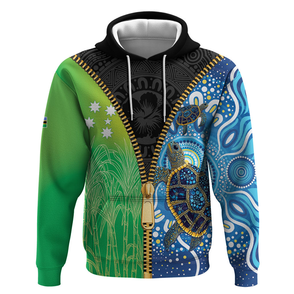 Australian South Sea Islanders National Recognition Day Hoodie Aussie Sugar Cane Turtle Aboriginal Style