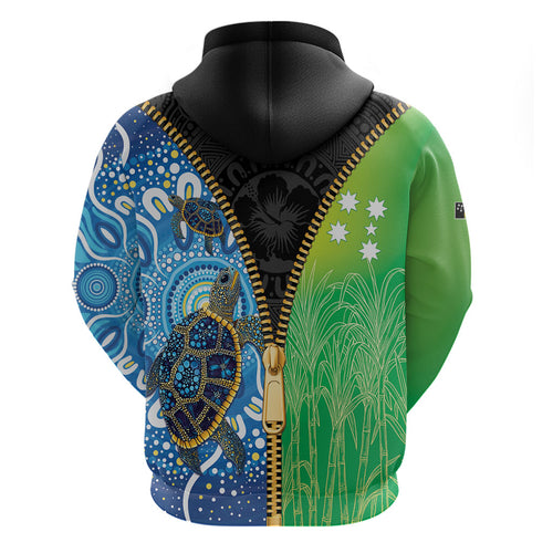 Australian South Sea Islanders National Recognition Day Hoodie Aussie Sugar Cane Turtle Aboriginal Style
