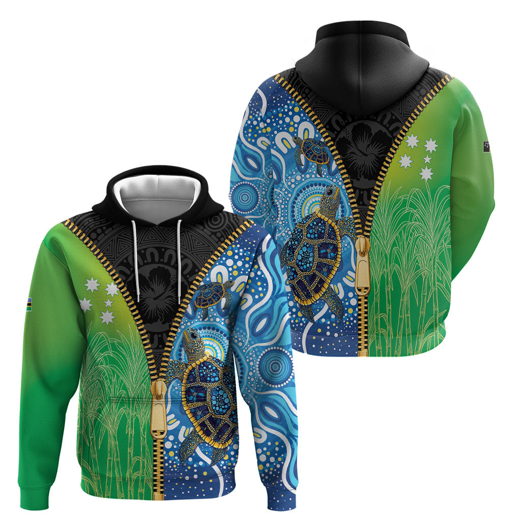 Australian South Sea Islanders National Recognition Day Hoodie Aussie Sugar Cane Turtle Aboriginal Style