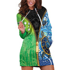 Australian South Sea Islanders National Recognition Day Hoodie Dress Aussie Sugar Cane Turtle Aboriginal Style