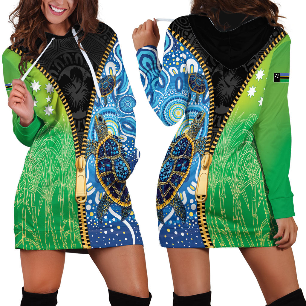 Australian South Sea Islanders National Recognition Day Hoodie Dress Aussie Sugar Cane Turtle Aboriginal Style