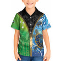 Australian South Sea Islanders National Recognition Day Kid Hawaiian Shirt Aussie Sugar Cane Turtle Aboriginal Style