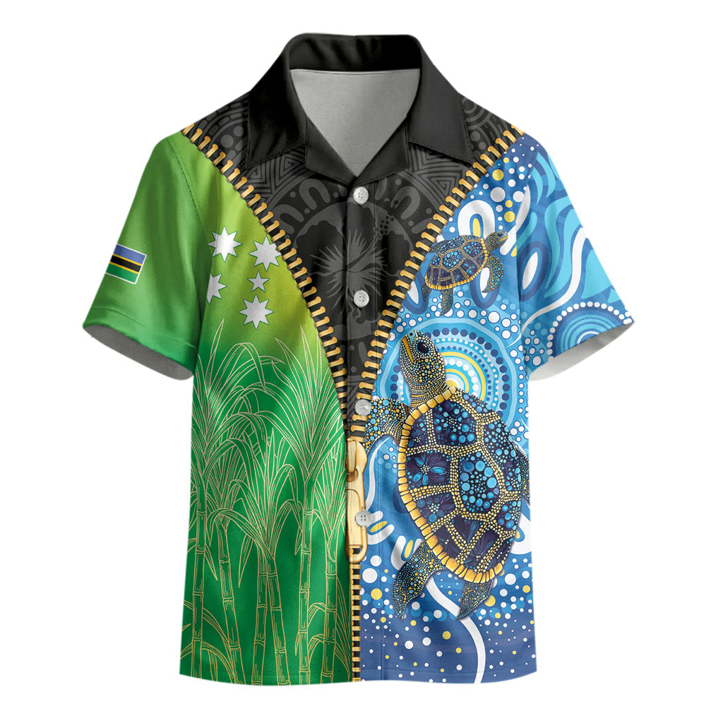 Australian South Sea Islanders National Recognition Day Kid Hawaiian Shirt Aussie Sugar Cane Turtle Aboriginal Style