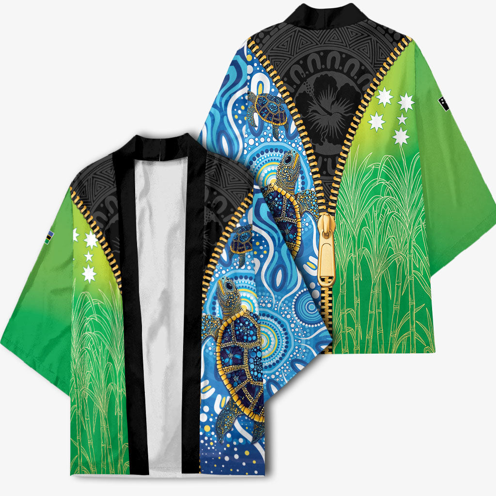 Australian South Sea Islanders National Recognition Day Kimono Aussie Sugar Cane Turtle Aboriginal Style