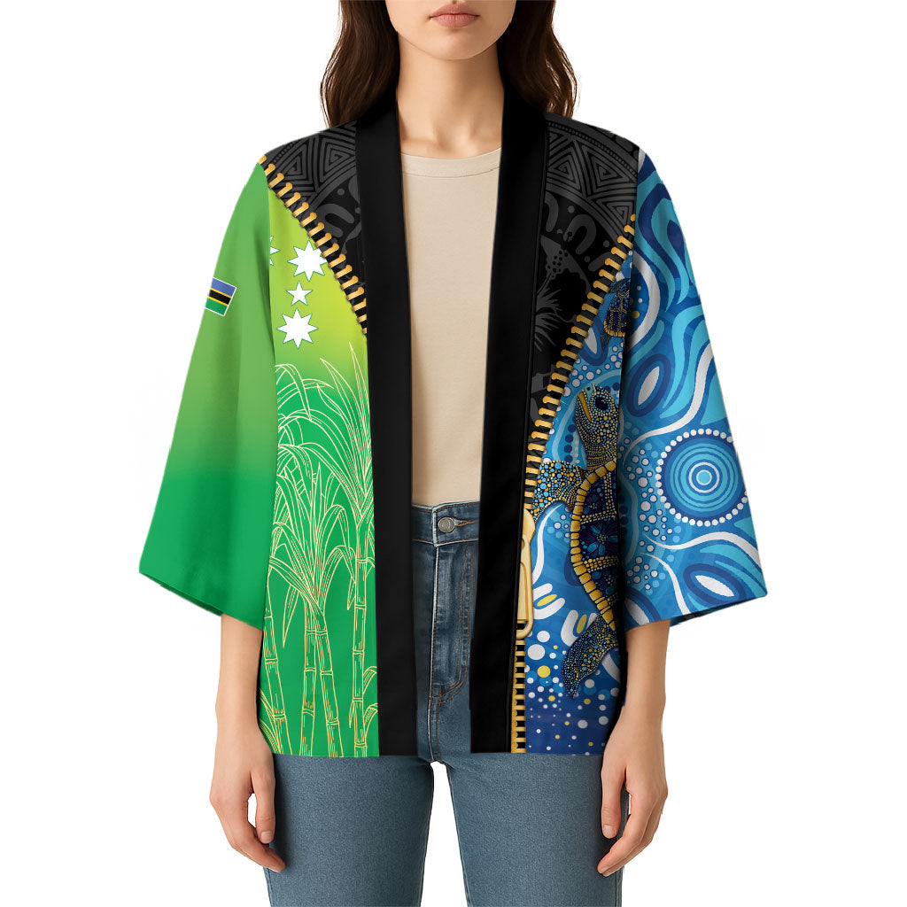 Australian South Sea Islanders National Recognition Day Kimono Aussie Sugar Cane Turtle Aboriginal Style