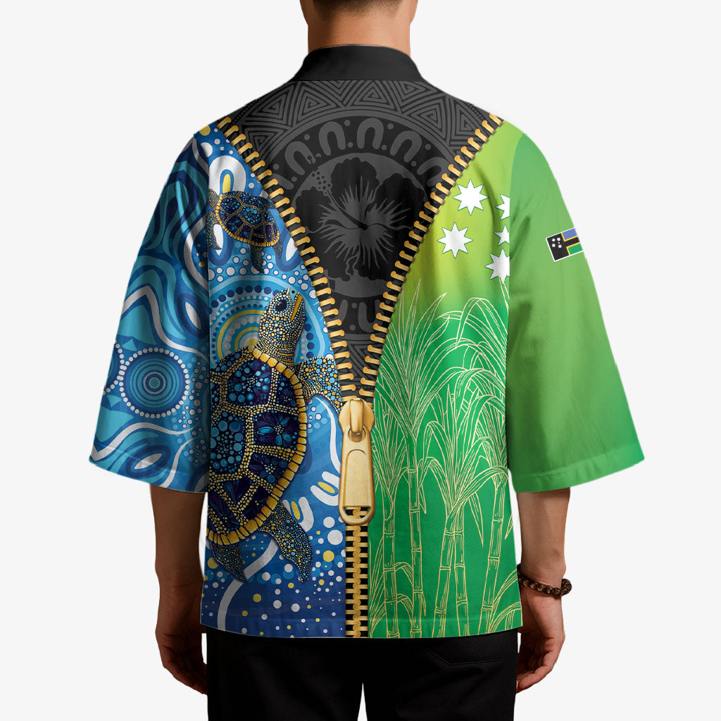 Australian South Sea Islanders National Recognition Day Kimono Aussie Sugar Cane Turtle Aboriginal Style
