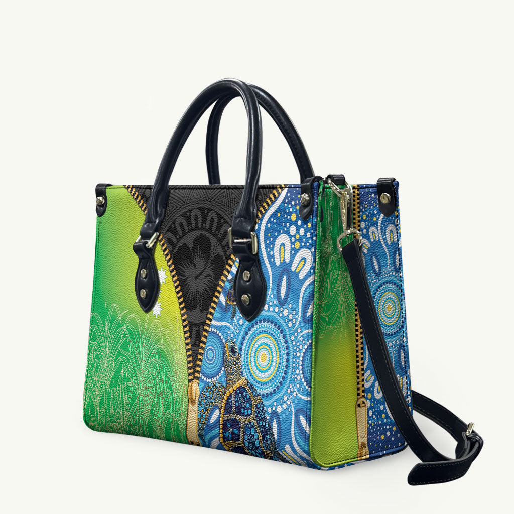 Australian South Sea Islanders National Recognition Day Leather Bag Aussie Sugar Cane Turtle Aboriginal Style
