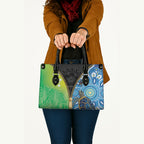 Australian South Sea Islanders National Recognition Day Leather Bag Aussie Sugar Cane Turtle Aboriginal Style