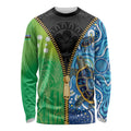 Australian South Sea Islanders National Recognition Day Long Sleeve Shirt Aussie Sugar Cane Turtle Aboriginal Style