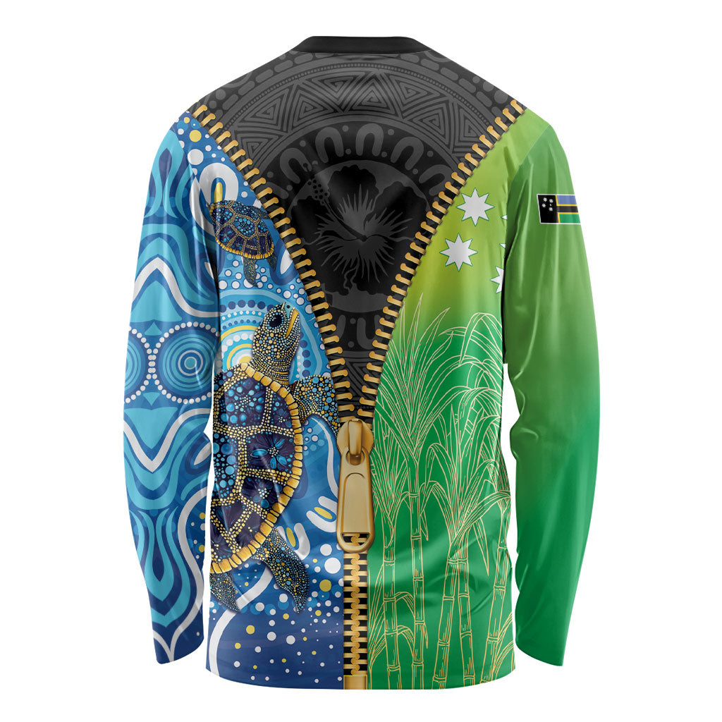 Australian South Sea Islanders National Recognition Day Long Sleeve Shirt Aussie Sugar Cane Turtle Aboriginal Style