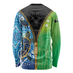 Australian South Sea Islanders National Recognition Day Long Sleeve Shirt Aussie Sugar Cane Turtle Aboriginal Style