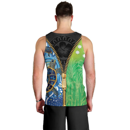 Australian South Sea Islanders National Recognition Day Men Tank Top Aussie Sugar Cane Turtle Aboriginal Style