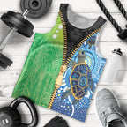 Australian South Sea Islanders National Recognition Day Men Tank Top Aussie Sugar Cane Turtle Aboriginal Style