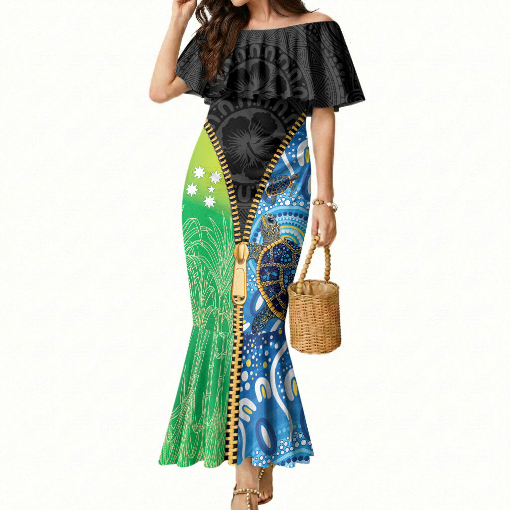 Australian South Sea Islanders National Recognition Day Mermaid Dress Aussie Sugar Cane Turtle Aboriginal Style