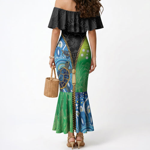 Australian South Sea Islanders National Recognition Day Mermaid Dress Aussie Sugar Cane Turtle Aboriginal Style