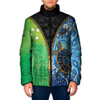 Australian South Sea Islanders National Recognition Day Padded Jacket Aussie Sugar Cane Turtle Aboriginal Style