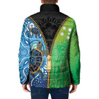 Australian South Sea Islanders National Recognition Day Padded Jacket Aussie Sugar Cane Turtle Aboriginal Style