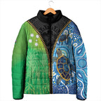 Australian South Sea Islanders National Recognition Day Padded Jacket Aussie Sugar Cane Turtle Aboriginal Style