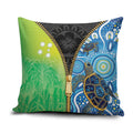 Australian South Sea Islanders National Recognition Day Pillow Cover Aussie Sugar Cane Turtle Aboriginal Style