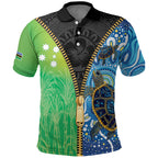 Australian South Sea Islanders National Recognition Day Polo Shirt Aussie Sugar Cane Turtle Aboriginal Style