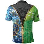 Australian South Sea Islanders National Recognition Day Polo Shirt Aussie Sugar Cane Turtle Aboriginal Style