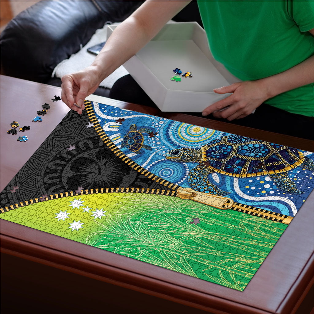 Australian South Sea Islanders National Recognition Day Puzzle Aussie Sugar Cane Turtle Aboriginal Style