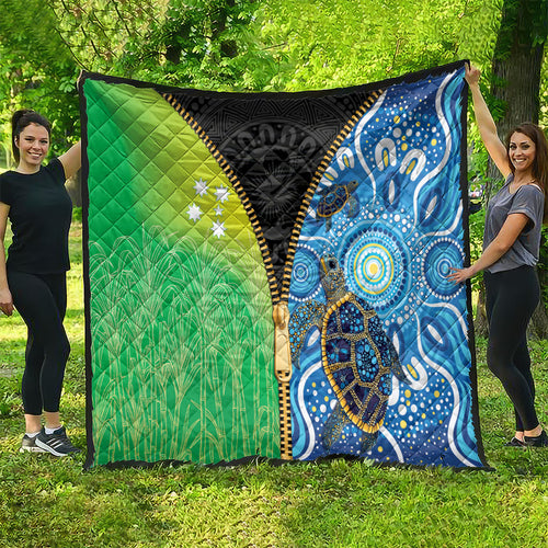 Australian South Sea Islanders National Recognition Day Quilt Aussie Sugar Cane Turtle Aboriginal Style