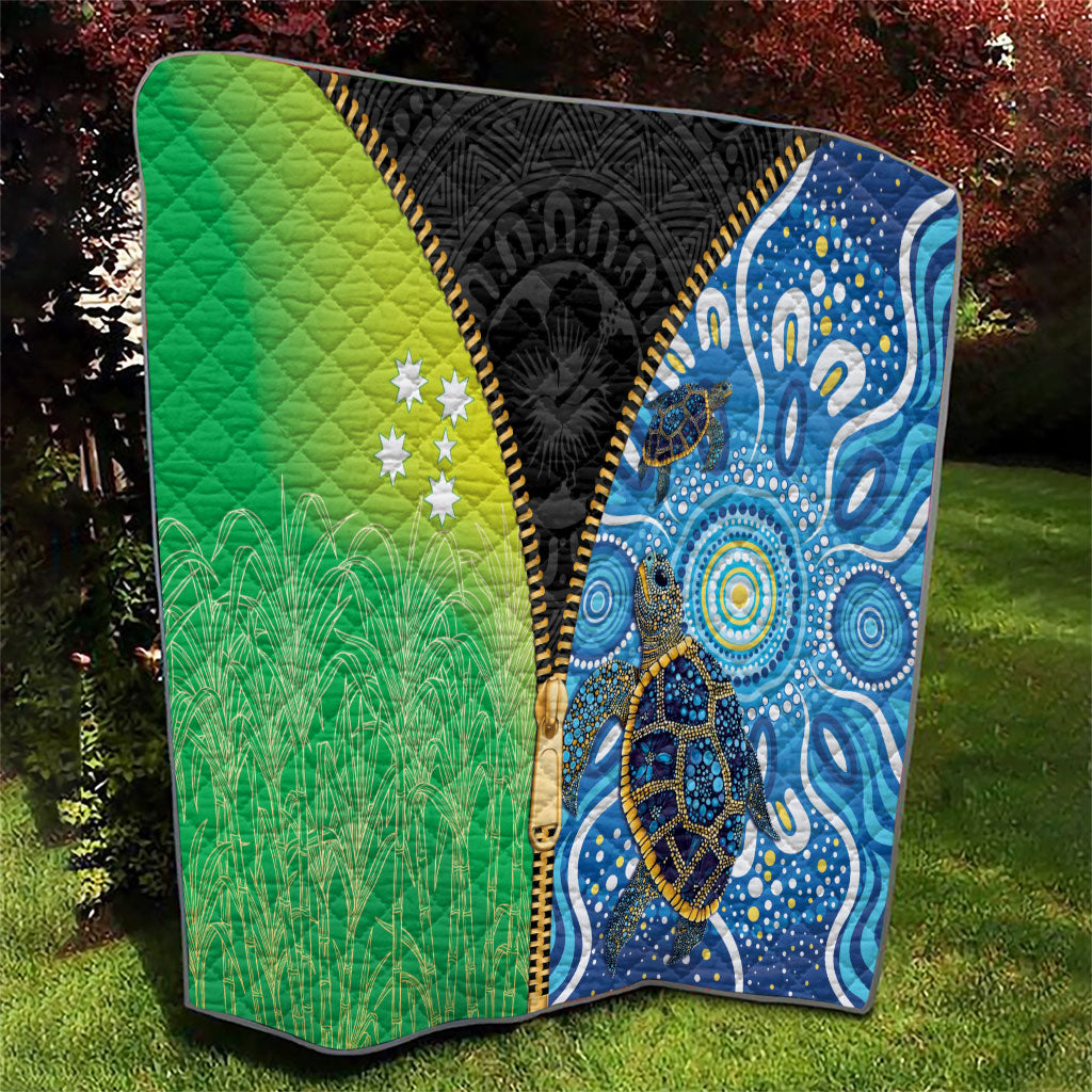Australian South Sea Islanders National Recognition Day Quilt Aussie Sugar Cane Turtle Aboriginal Style
