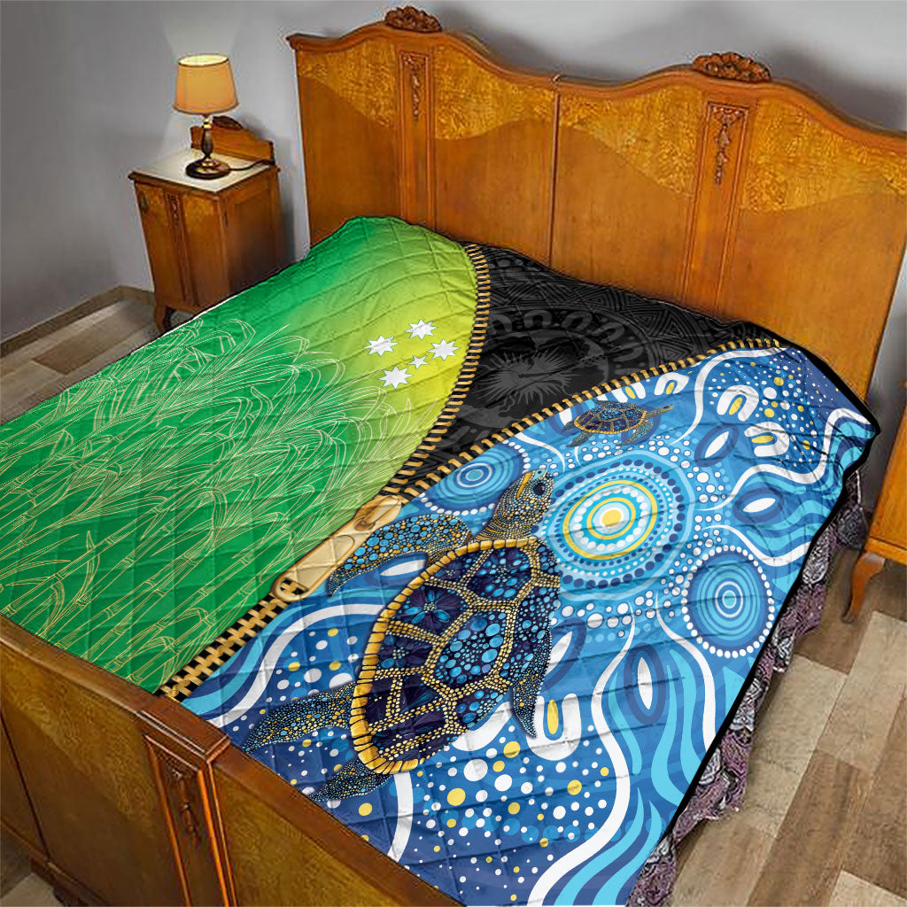 Australian South Sea Islanders National Recognition Day Quilt Aussie Sugar Cane Turtle Aboriginal Style
