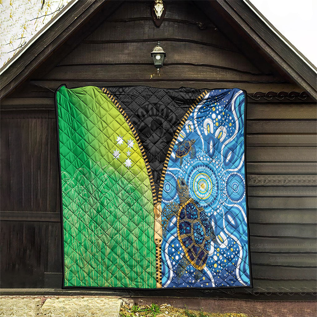 Australian South Sea Islanders National Recognition Day Quilt Aussie Sugar Cane Turtle Aboriginal Style