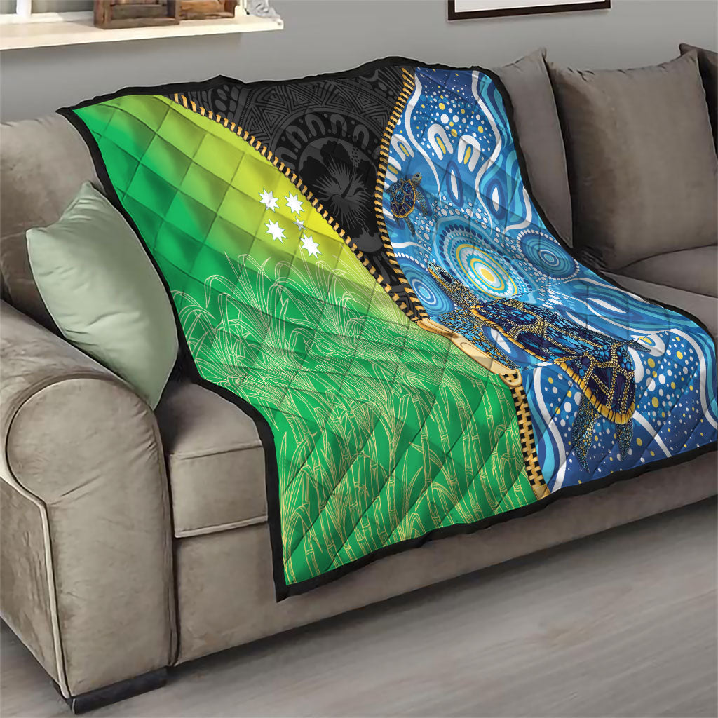 Australian South Sea Islanders National Recognition Day Quilt Aussie Sugar Cane Turtle Aboriginal Style