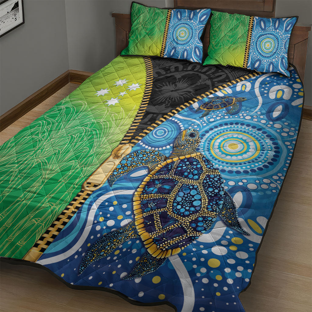 Australian South Sea Islanders National Recognition Day Quilt Bed Set Aussie Sugar Cane Turtle Aboriginal Style