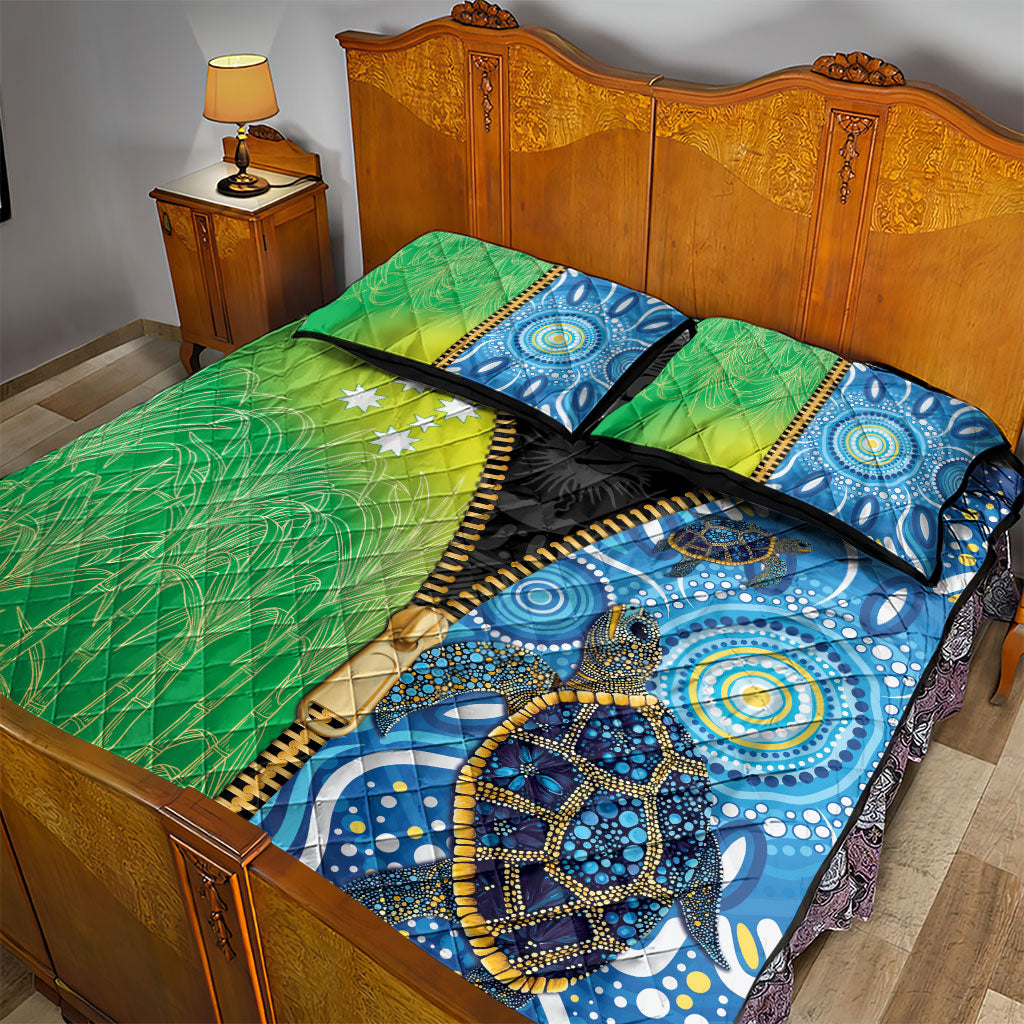 Australian South Sea Islanders National Recognition Day Quilt Bed Set Aussie Sugar Cane Turtle Aboriginal Style