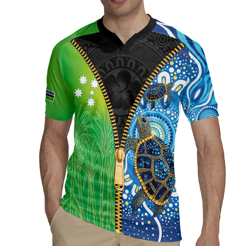 Australian South Sea Islanders National Recognition Day Rugby Jersey Aussie Sugar Cane Turtle Aboriginal Style