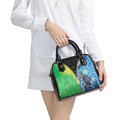 Australian South Sea Islanders National Recognition Day Shoulder Handbag Aussie Sugar Cane Turtle Aboriginal Style
