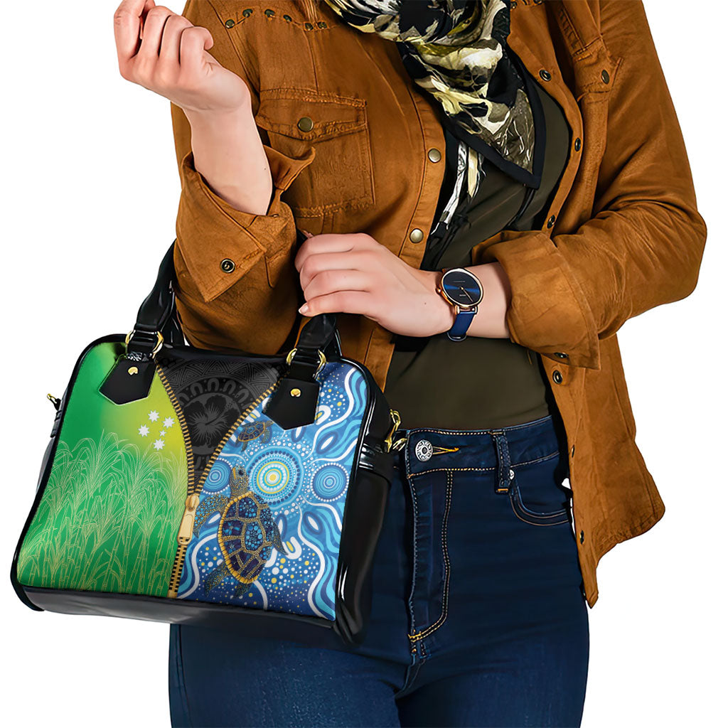 Australian South Sea Islanders National Recognition Day Shoulder Handbag Aussie Sugar Cane Turtle Aboriginal Style
