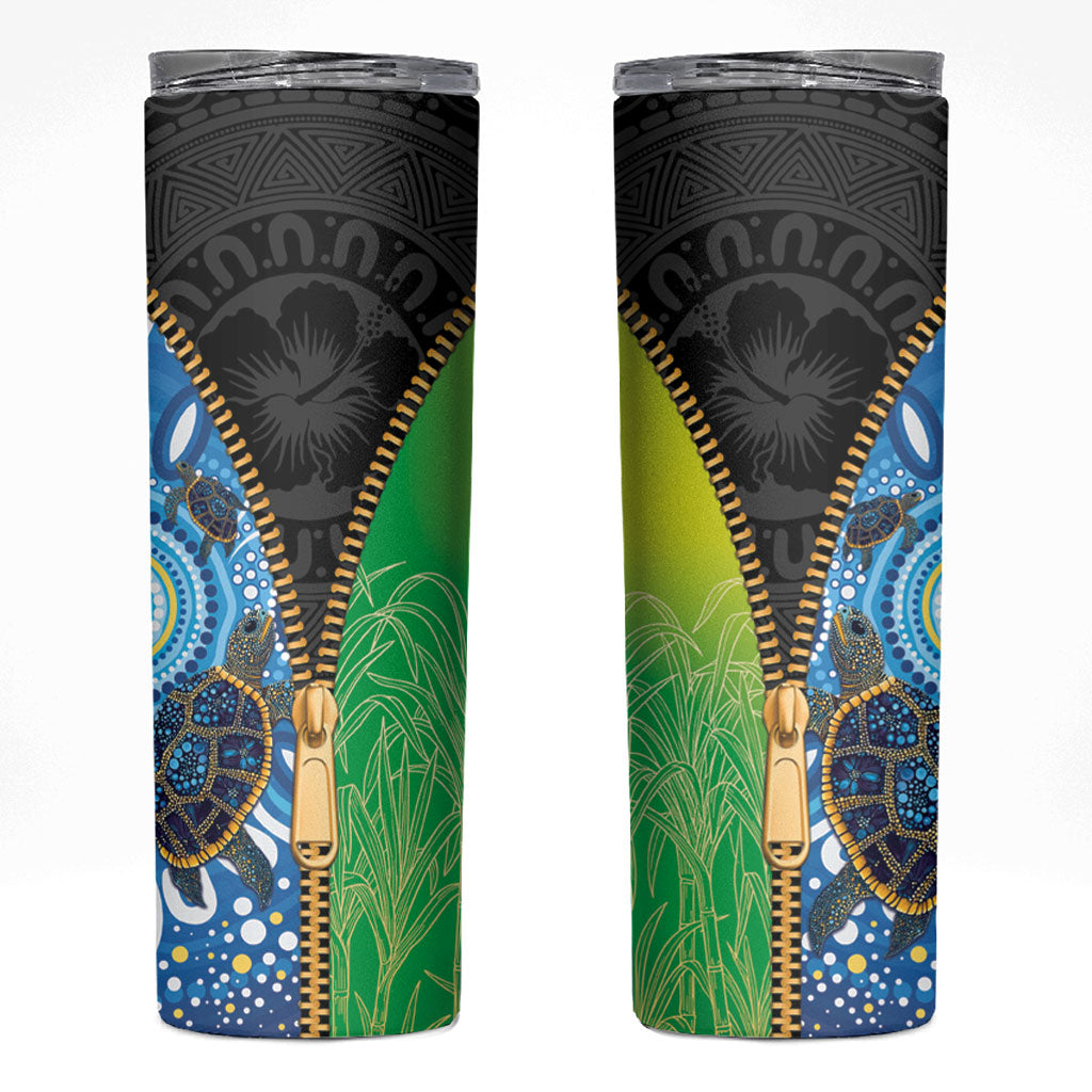 Australian South Sea Islanders National Recognition Day Skinny Tumbler Aussie Sugar Cane Turtle Aboriginal Style