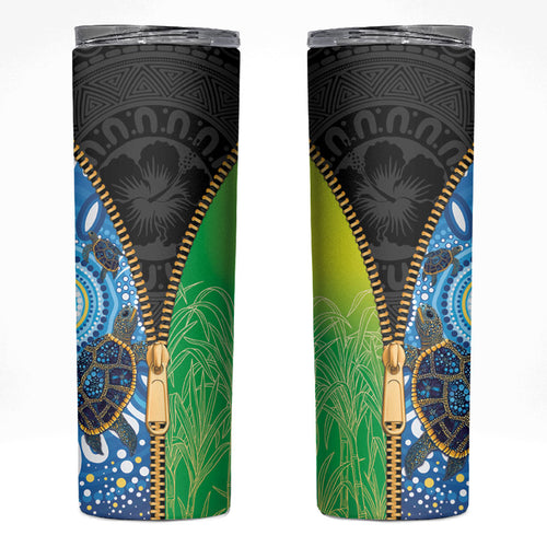 Australian South Sea Islanders National Recognition Day Skinny Tumbler Aussie Sugar Cane Turtle Aboriginal Style