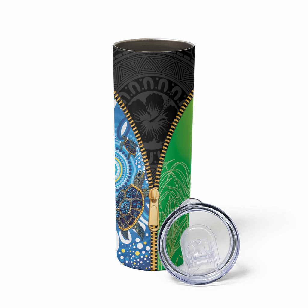Australian South Sea Islanders National Recognition Day Skinny Tumbler Aussie Sugar Cane Turtle Aboriginal Style