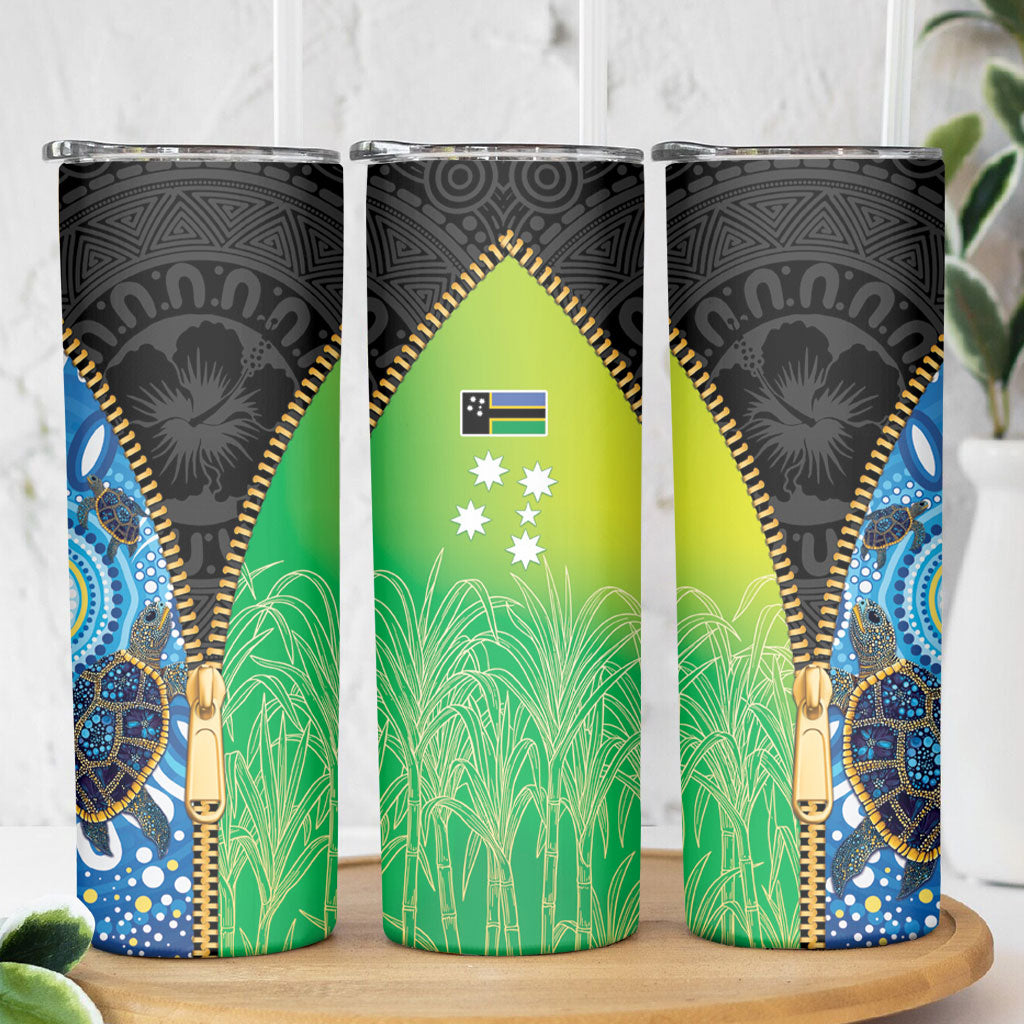 Australian South Sea Islanders National Recognition Day Skinny Tumbler Aussie Sugar Cane Turtle Aboriginal Style