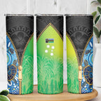 Australian South Sea Islanders National Recognition Day Skinny Tumbler Aussie Sugar Cane Turtle Aboriginal Style