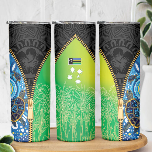Australian South Sea Islanders National Recognition Day Skinny Tumbler Aussie Sugar Cane Turtle Aboriginal Style