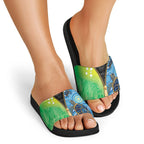 Australian South Sea Islanders National Recognition Day Slide Sandals Aussie Sugar Cane Turtle Aboriginal Style