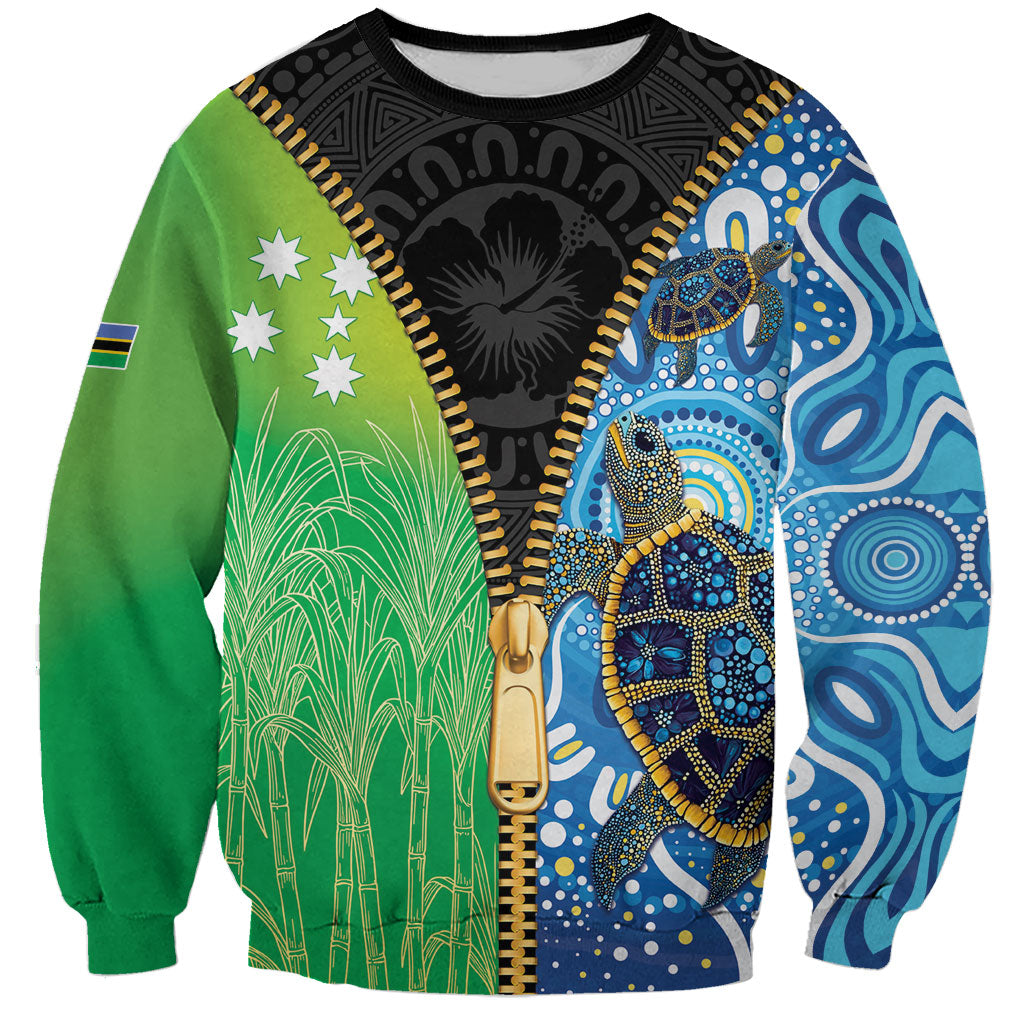 Australian South Sea Islanders National Recognition Day Sweatshirt Aussie Sugar Cane Turtle Aboriginal Style