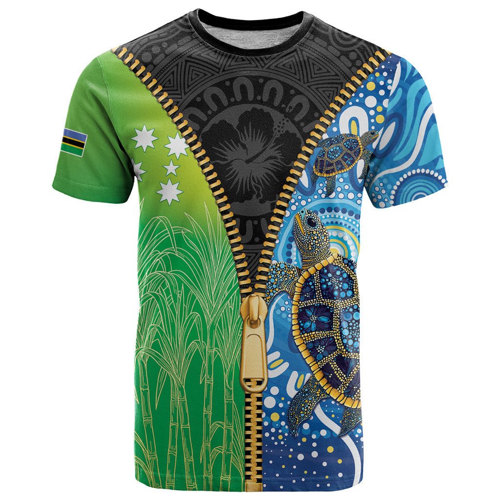 Australian South Sea Islanders National Recognition Day T Shirt Aussie Sugar Cane Turtle Aboriginal Style